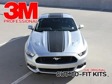 2015-2017 Ford Mustang Snake Hood Racing Stripes | 3M Vinyl Graphic Decal Median
