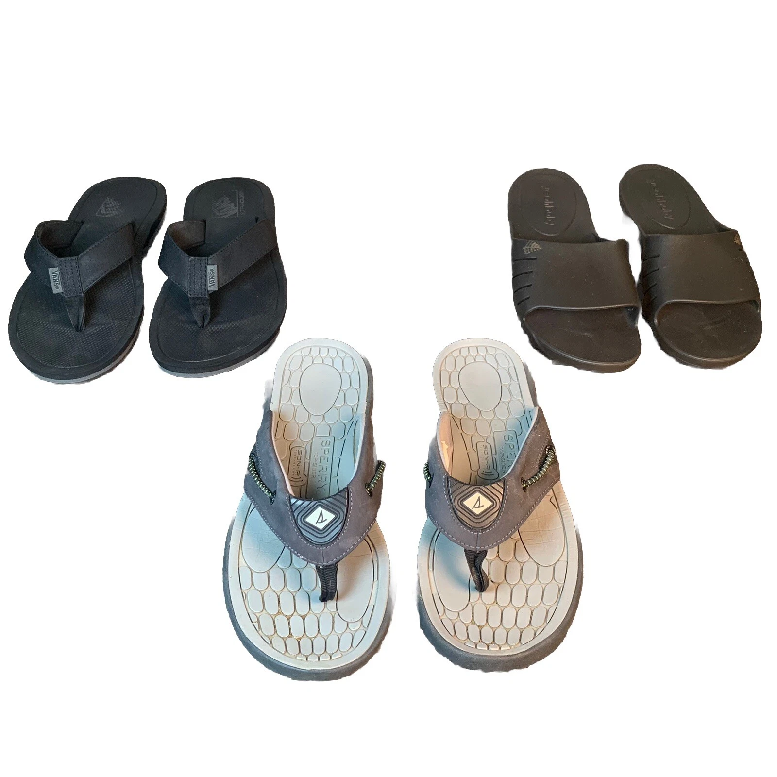 VANS LOTTO DI 3 sandali unisex taglie 7M medi sperry furgoni sì bambino