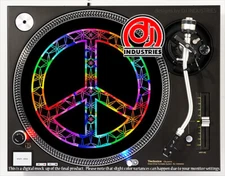 Peace - 7"-12" DJ slipmat for LP turntable record player 