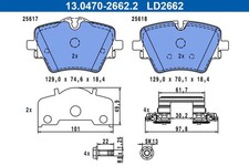 Bremsbelagsatz, Scheibenbremse 13.0470-2662.2 ATE f�r BMW MINI