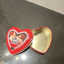 Hersheys Kisses Heart-Shaped Red Metal Canist...