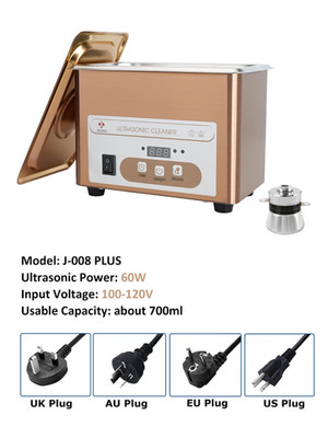 900Ml Ultrasonic Cleaner, 60W Power, 40Khz Ultra Sonic Cleaning Machine for Jewe