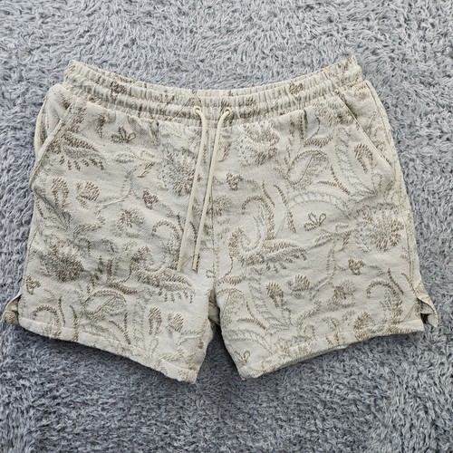 MAISON ARTICLE Premium Select Knit Shorts Mesh Lined Paisley Embroidered 2XL