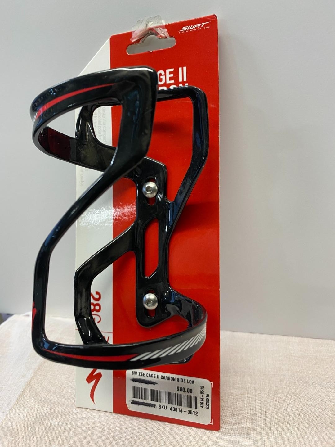 new Specialized ZEE CAGE II CARBON bicycle water bottle Gloss Black RIGHT