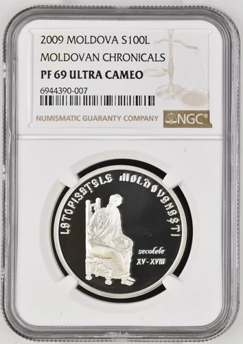 Moldova 100 Lei 2009 NGC PF69 ULTRA CAMEO TOP POP