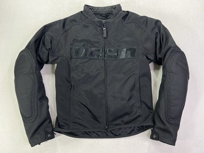 ICON Hooligan 2 Mesh Motorcycle Jacket Black Armor Removable Liner Mens Small