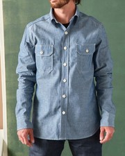Tellason Clampdown Chambray Work Shirt – Japanese Fabric - Free Shippping