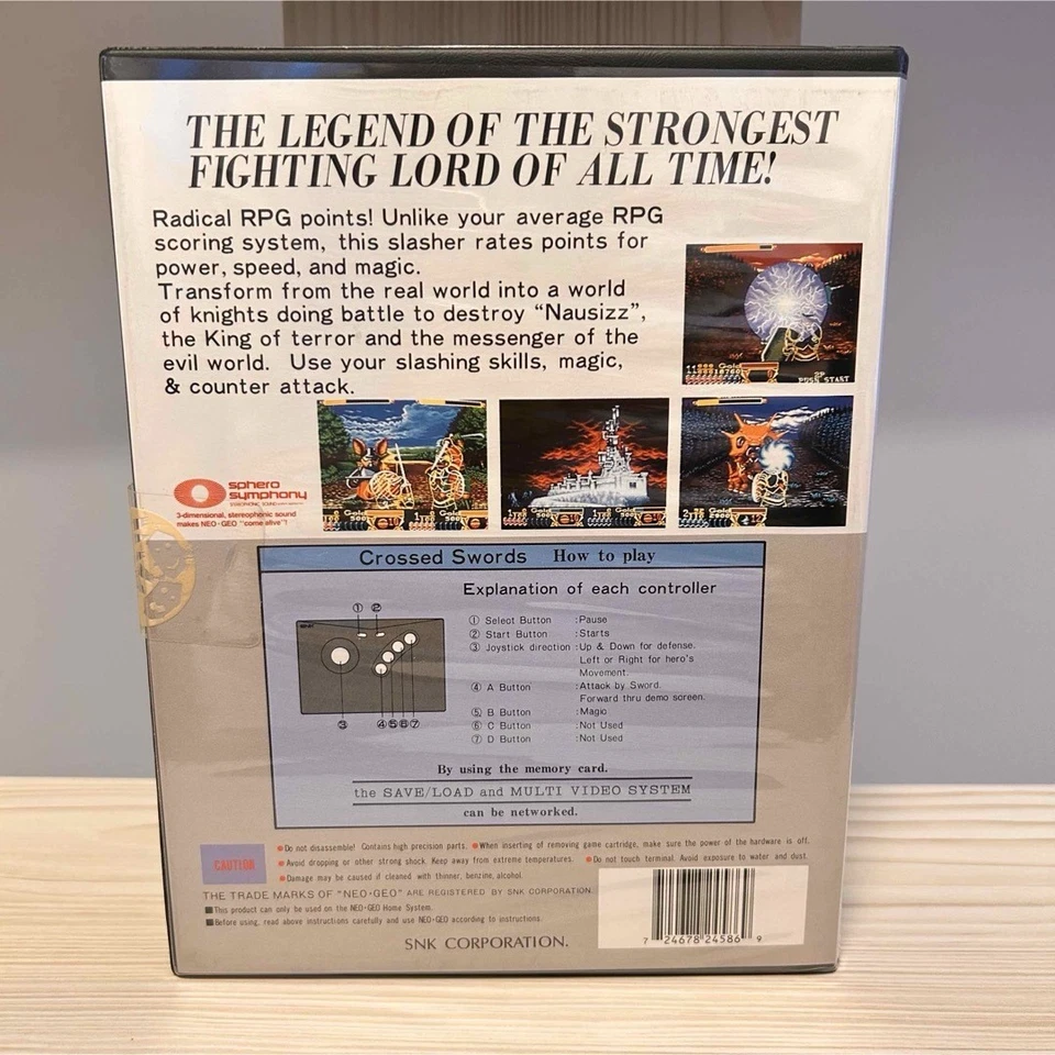 New Sealed Neo Geo AES Crossed Swords ROM Cartridge SNK Authentic Rare Japan - Image 3 of 4