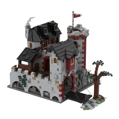 Modubrix Mocs Bricks Sets Medieval Rodenstein Castle 2027 Pieces Build Toys Kits