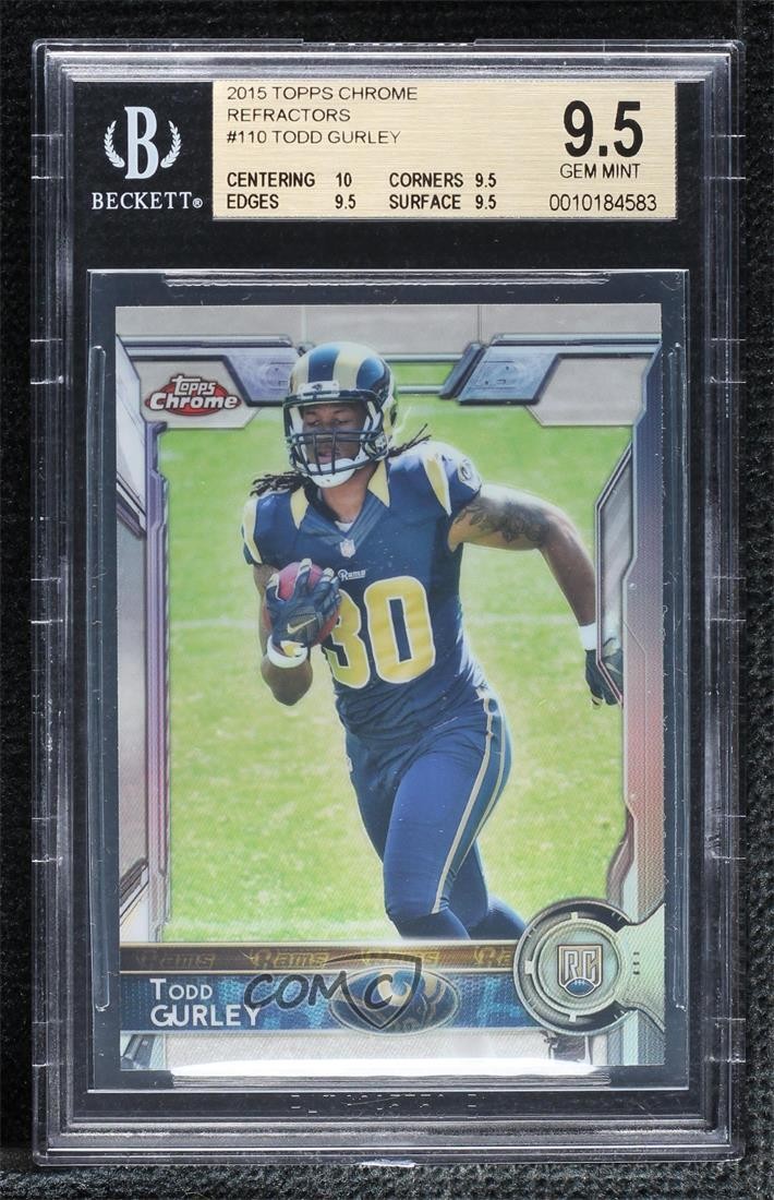 2015 Topps Chrome Rookies Refractor Todd Gurley II #110 BGS 9.5 GEM MINT w6g