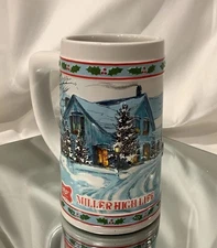 Vintage 1984 Miller High Life Christmas Beer Mug/Stein Tankard (A2) W#655