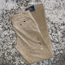 Polo Ralph Lauren Big Boys Skinny Fit Stretch Corduroy Pants Khaki Sz 18 NWT
