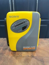 Sony Sports Walkman WM-SFX32 FM/AM Radio Cassette Player Yellow TESTED WORKING