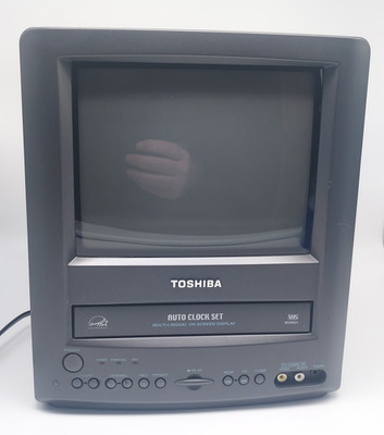 Toshiba MV9KD1 TV/VCR Combo 9-Inch Retro Gaming CRT - No Remote