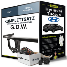 Für HYUNDAI Tucson Typ TL,TLE Anhängerkupplung starr +eSatz 13pol 2015-2018 NEU