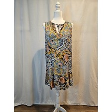 LOFT Multicolor Paisley & Floral Print Dress Size S