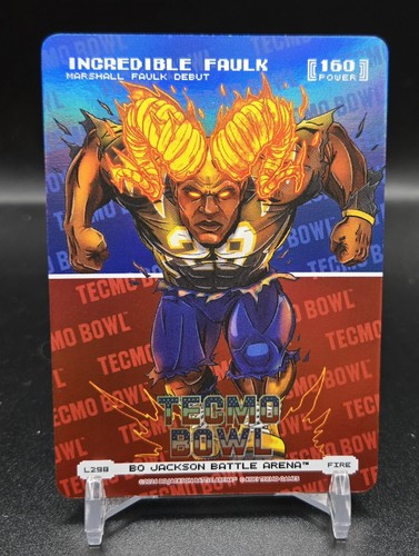 Bo Jackson Battle Arena Tecmo Bowl INCREDIBLE FAULK Logofoil Fire SP