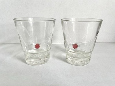 Lot of 2 Jameson Irish Whiskey Tumblers 10 Oz Etched Rocks Glasses, Red Label