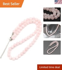 Natural Gemstone Beaded Choker Necklace 8mm Handmade Adjustable Jewelry for...
