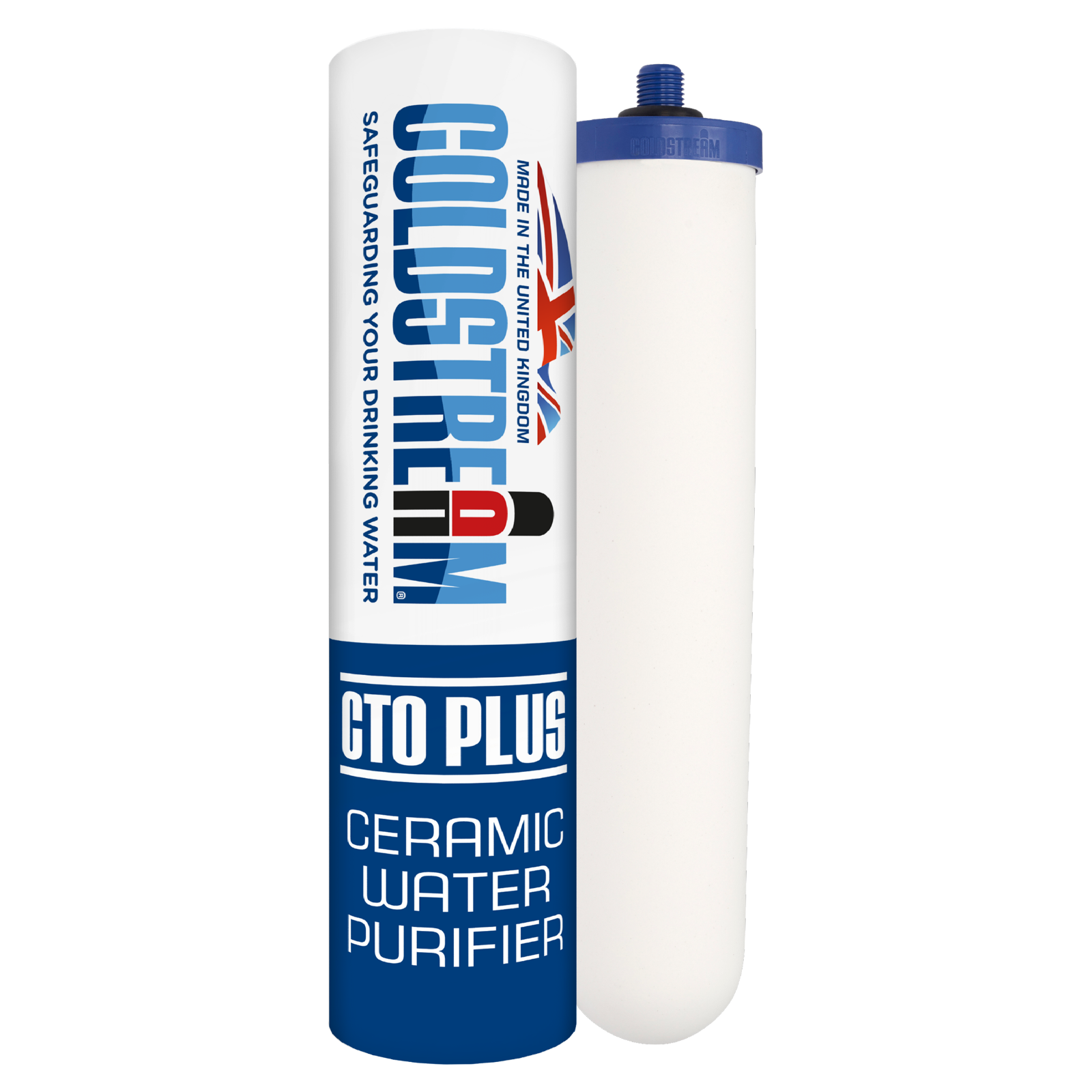 Coldstream 10"" Short Mount Ceramic Water Filter Cartridge CF102W for HIP housing