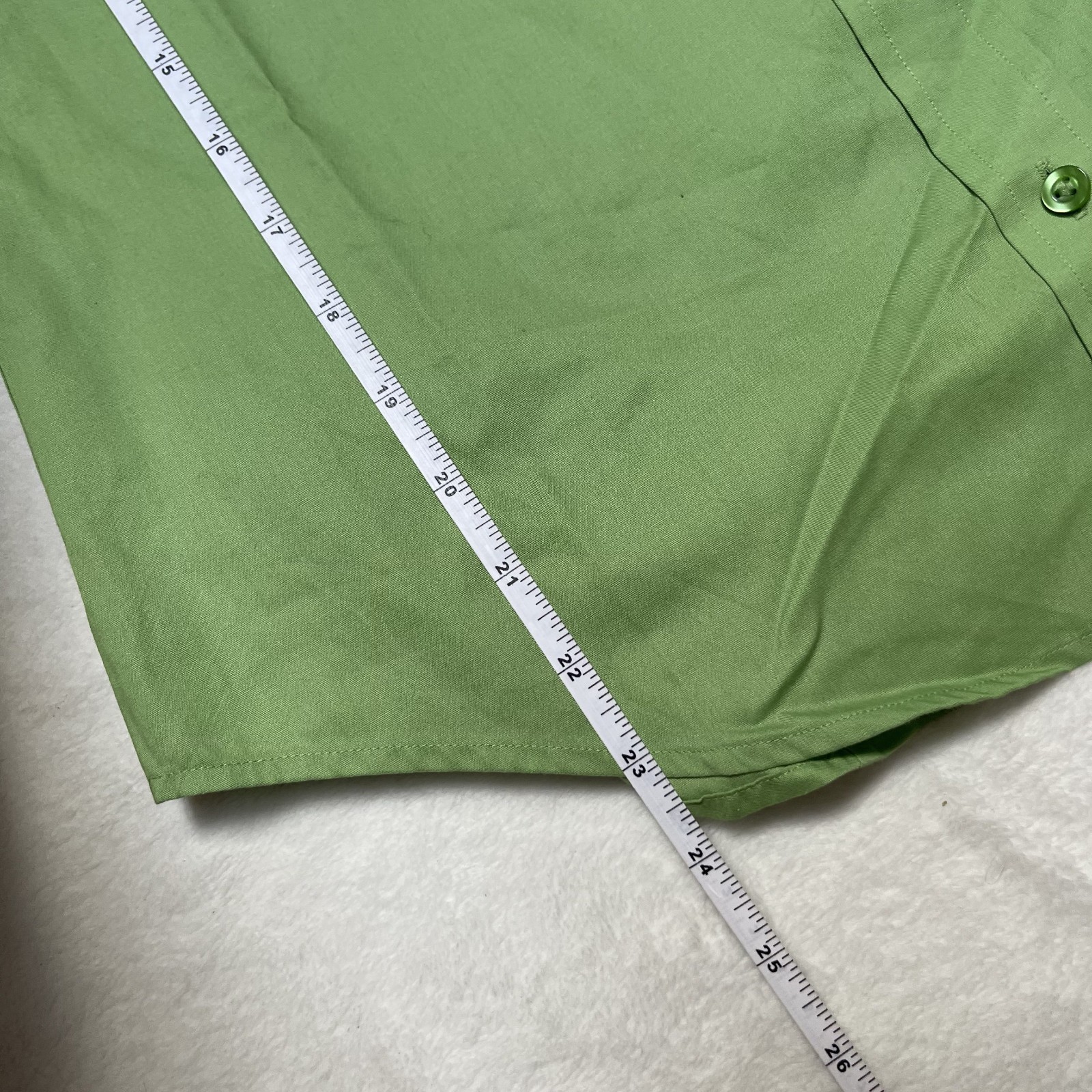 Lady Hathaway Womens Large Solid Collar Button Up 3/4 Sleeve Cotton Size S