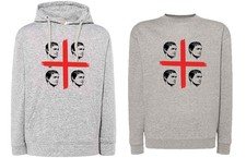 FELPA grigia Gigi Riva Cagliari bandiera 4 mori sardegna cappuccio o girocollo