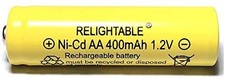 400mAh AA NiCd 1.2v Rechargeable Batteries Garden Solar Ni-Cd Light Pack of 6