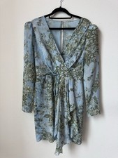 BCBGMAXAZRIA Drape Front Mini Dress in Vintage Floral Size 8