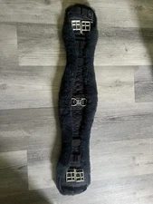 Werner Christ, Anatomic Sheepskin Dressage Girth, black, 28”