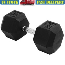 Rubber Hex Dumbbell Non-Slip Grip Strength Tr...