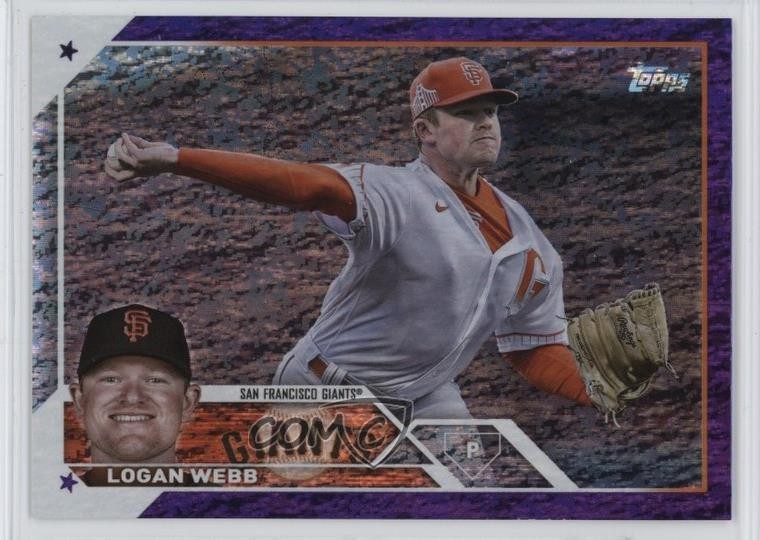 2023 Topps Series 2 Retail Purple Foil 164/799 Logan Webb #368 1t2c