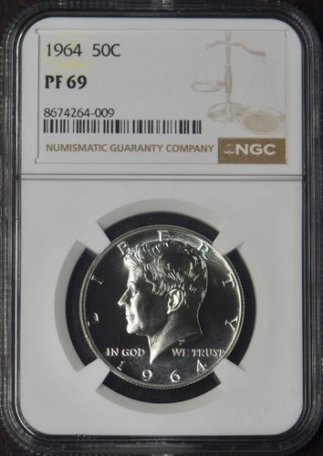 1964 Type 1 REV Kennedy Silver Half Dollar - NGC PF69 Straight G - ✪COINGIANTS✪