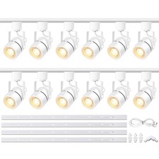 GU10 LED Track Lighting Complete Kit with 400cm H Track Rails 3000K Warm White