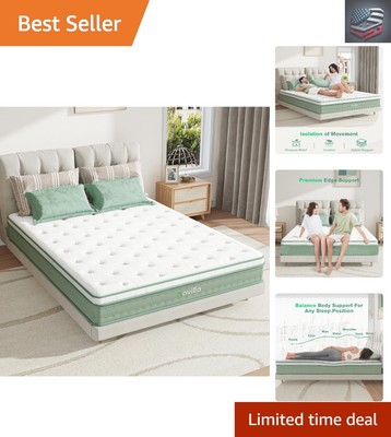 Cozy 10 Inch Twin Mattress - Medium Firm with Pressure Relief & Motion Isolation