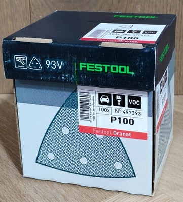 Festool Granat Abrasive P100 V93 (Part Number 497393) pack 100