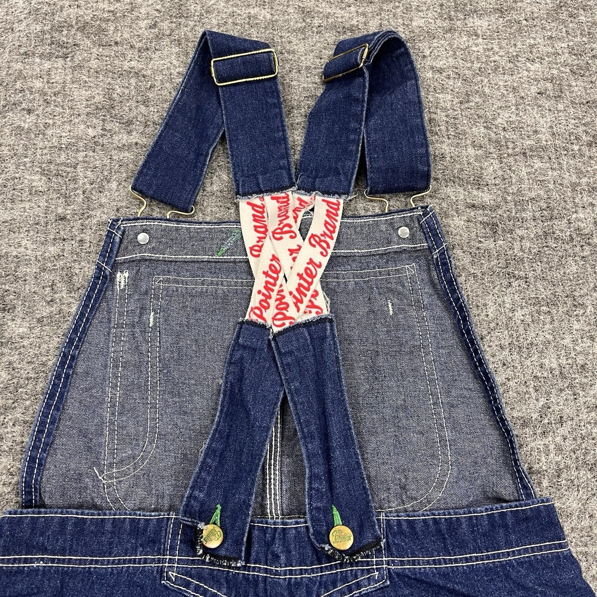 Vintage Pointer Brand Overalls Mens 30x32 Blue Denim Carpenter