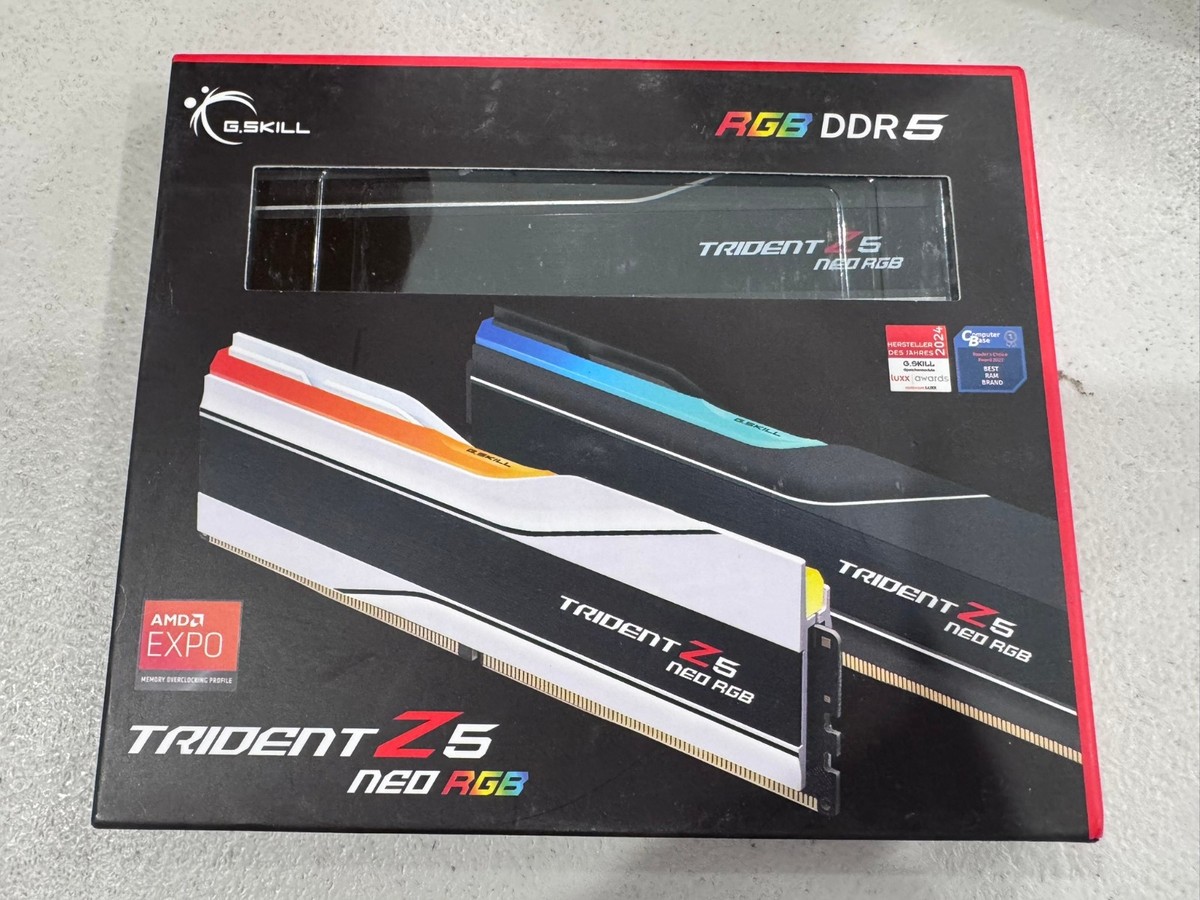 G.Skill Trident DDR5-6000 （16GBx2) CL30 G.Skill Trident Z5 Neo RGB Series 32GB DDR5-6000 PC5-48000 CL30