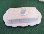 Vintage Indiana Colony Harvest Grape Milk Glass Butter Dish W Cover 8x4