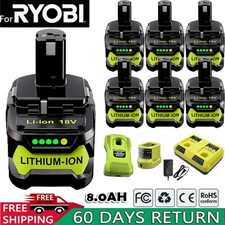 New For RYOBI P108 18V One Plus High Capacity Battery 18 Volt Lithium-Ion 8.0Ah