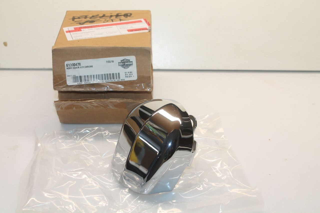 Support klaxon chrome Harley Davidson 61300478 fixation avertisseur moto