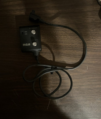 RCA RF Adapter Switch Box Channel 3/4 Wired for Console to TV, Black