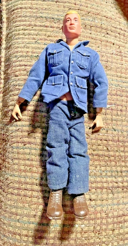 G.I. JOE 1960S MILITARY ACTION FIGURE BLONDE Denim Boots VINTAGE ORIGINAL
