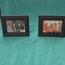 set of 2Black Plastic Photo Frame 6.25x5, for pic size 4x6 Matte Finish