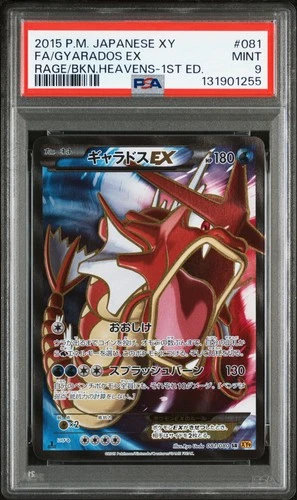 2015 POKEMON JPN XY RAGE OF THE BROKEN HEAVENS 1ST ED FULL ART/GYARADOS EX PSA 9