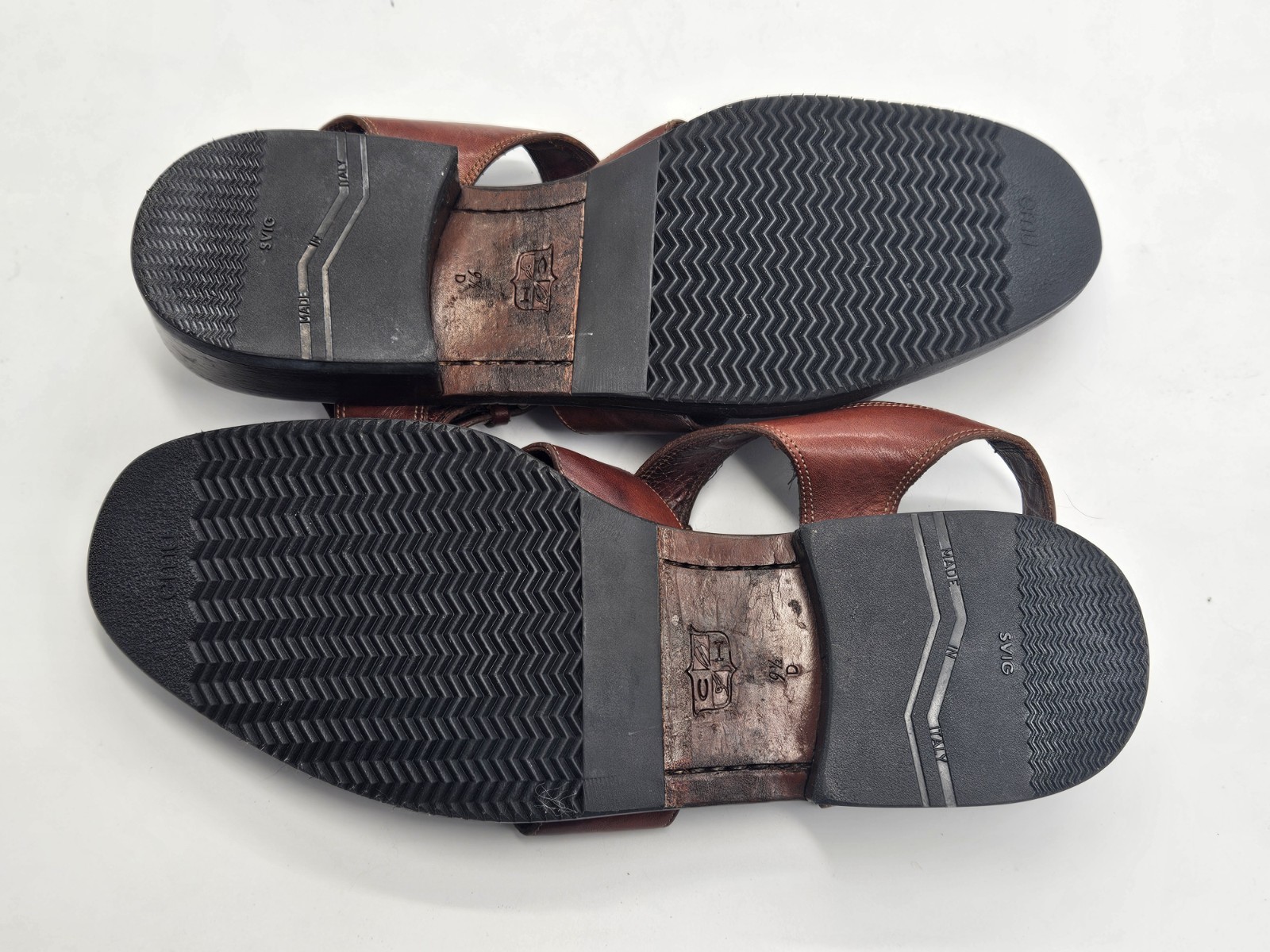 SAOLA Sandali da pescatore Cole Haan Country uomo 9 5D pelle marrone suola cucita vintage