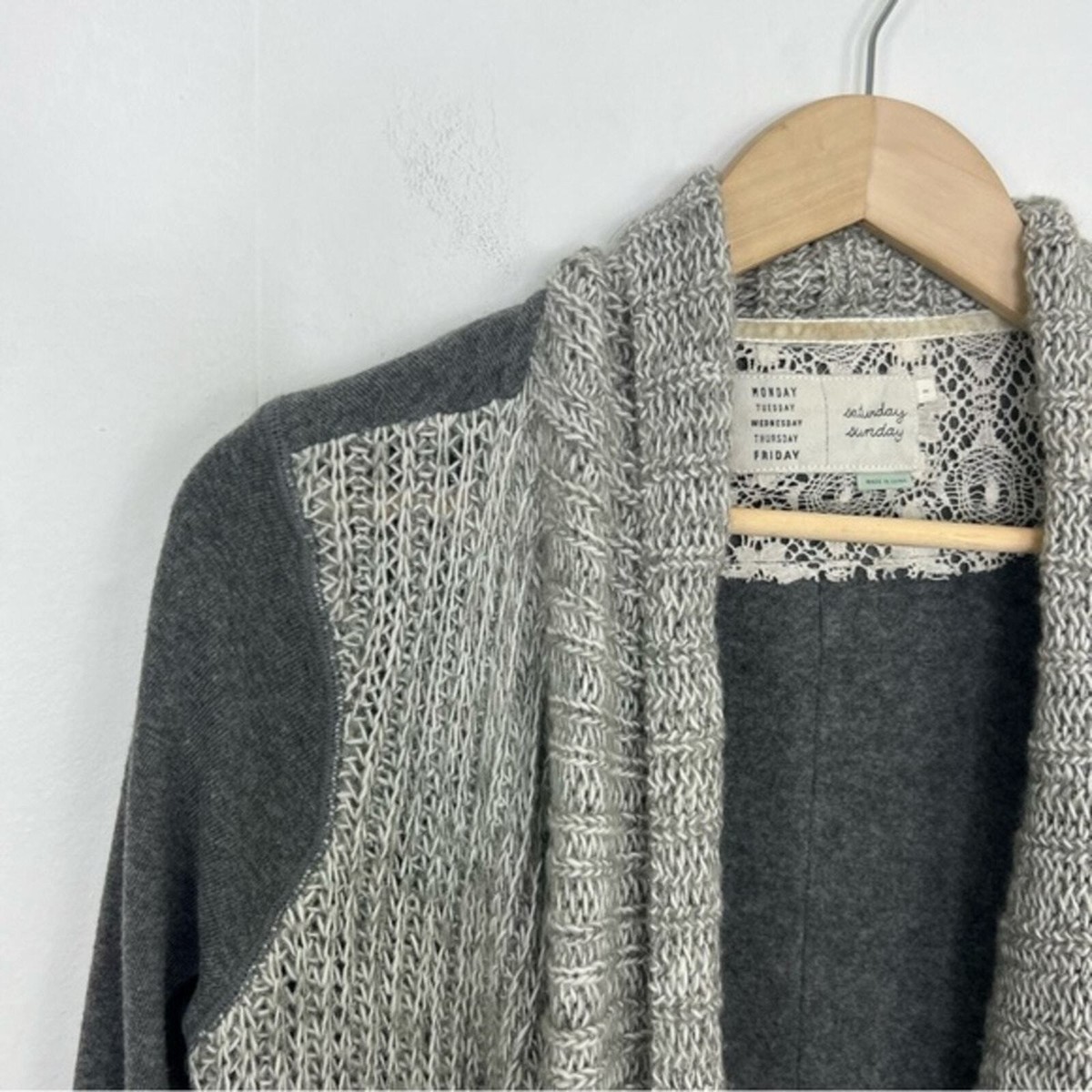 Anthropologie Saturday Sunday Drape Collar Casado Waterfall Cardigan Small View 5