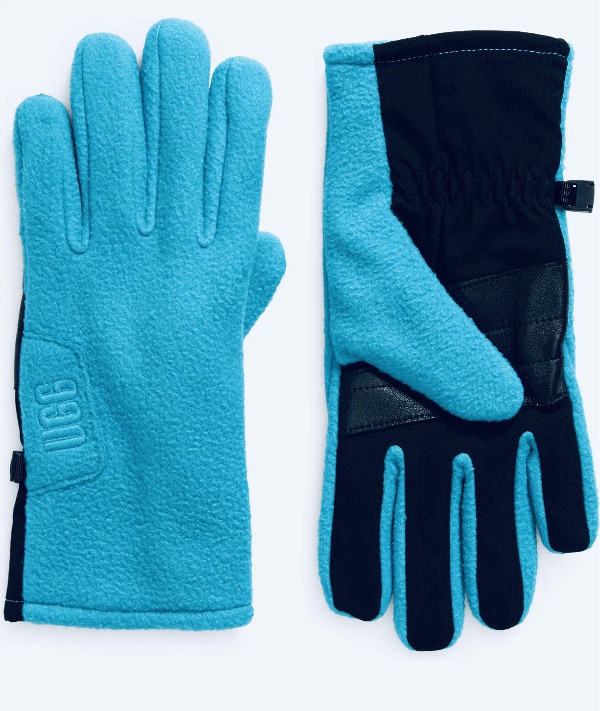 Ugg fleece gloves tidal wave turquoise blue black men’s size small medium $75