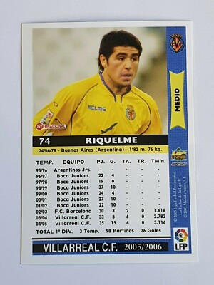 Juan Roman Riquelme #74 Villarreal CF Mundicromo La Liga Rare As