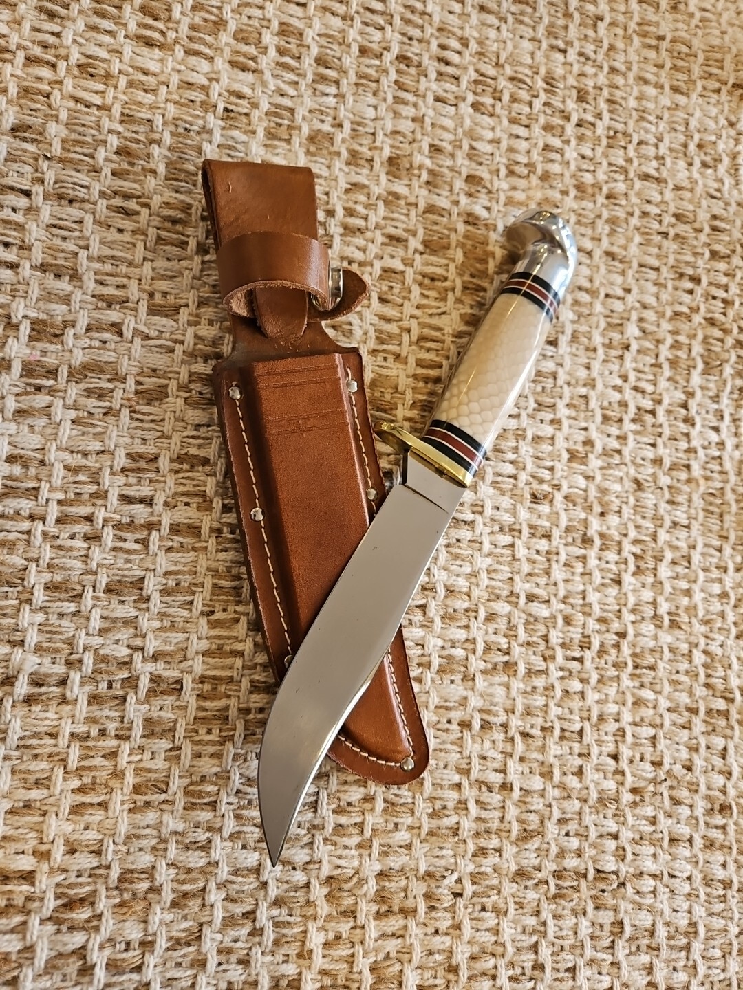 Western 10" White Snake USA Fixed Blade Hunting Knife W36 eBay