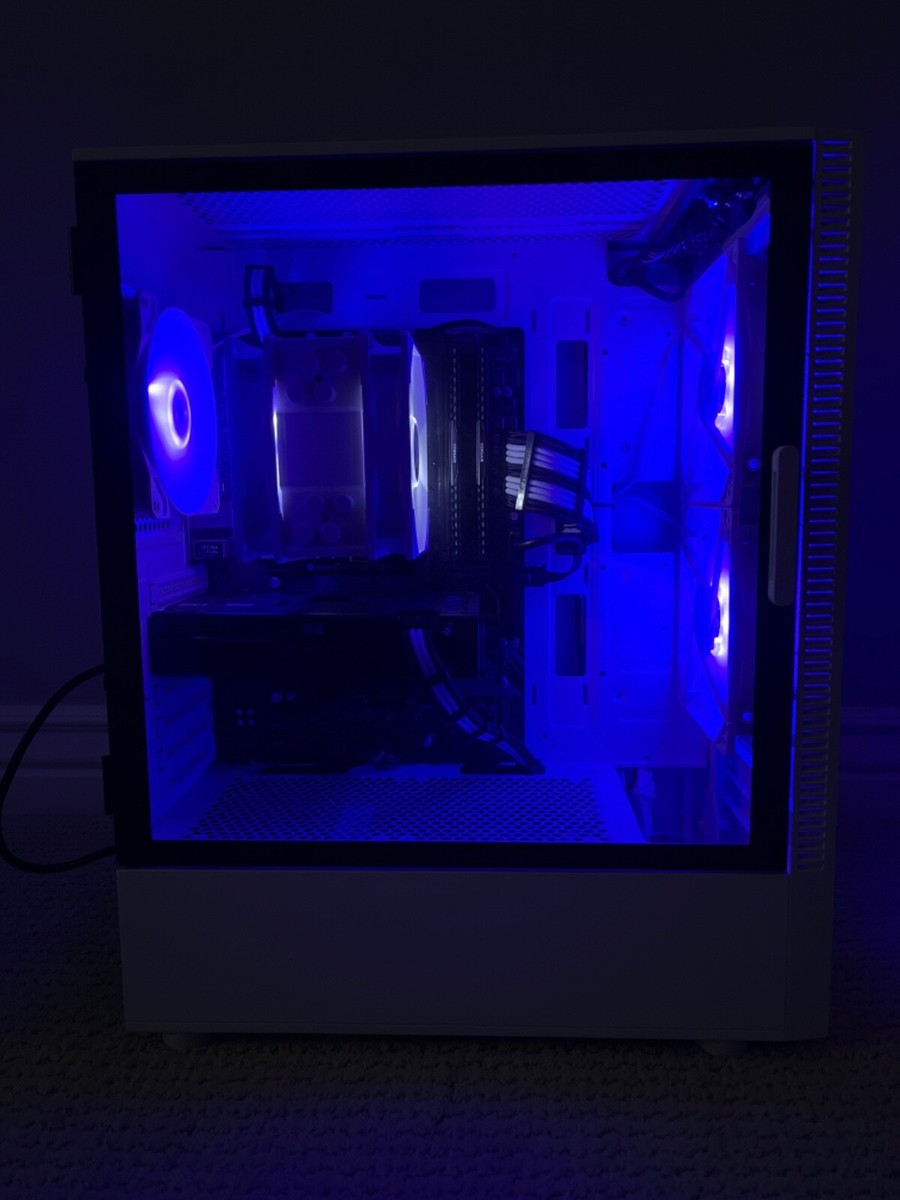 intel i5 9600kf-AMD radeon rx6600 white custom built RGB gaming pc 